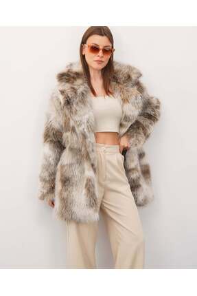 CELİORA STYLE Kadın Uzun Kürk Kaban – Önden Çıtçıtlı, Yumuşak Dokulu, Şık ve ...
