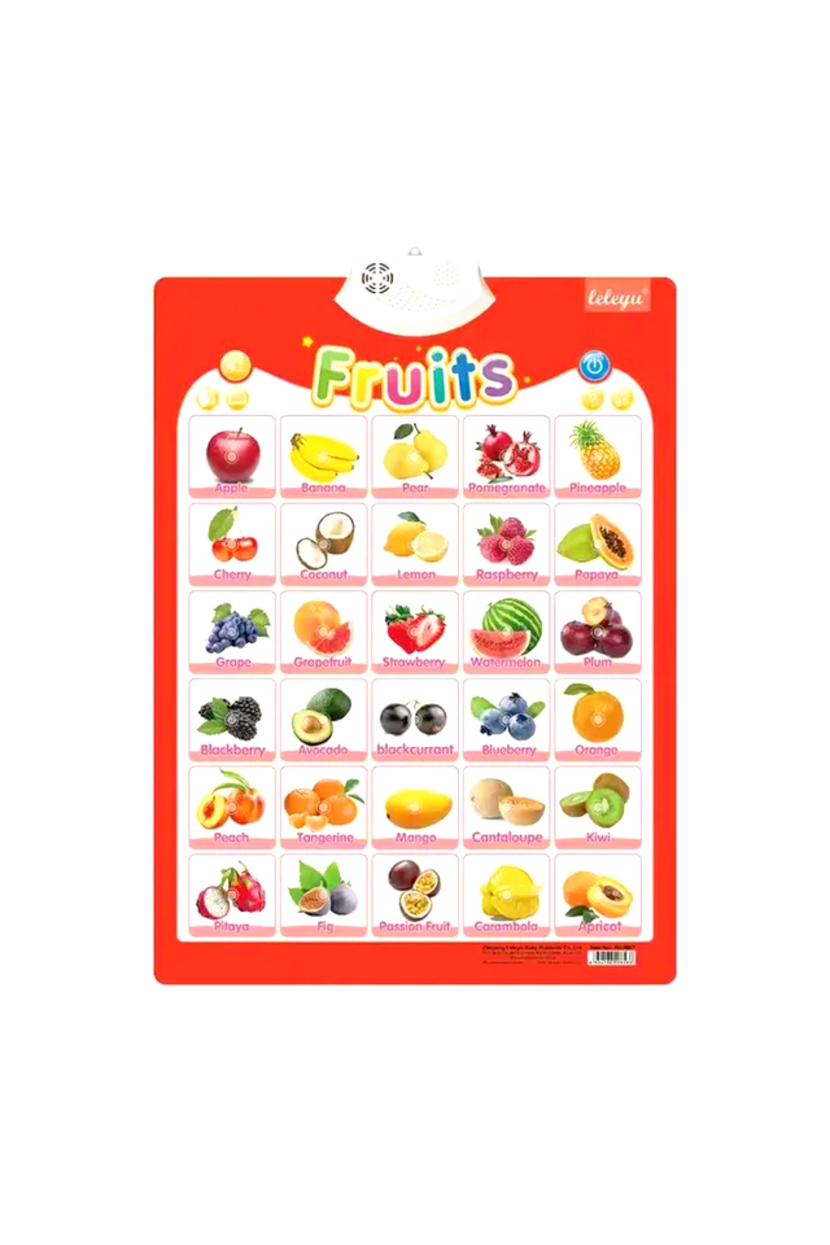 TALOO sesli kitaplar Fruits İngilizce Konuşan Sesli Poster fotoğrafı 5 (önizleme)