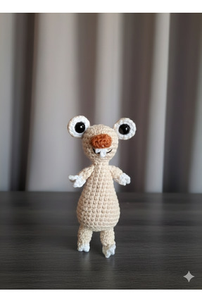 El Emeği Amigurumi Sid Anahtarlık ve Çanta Süsü Oyuncak