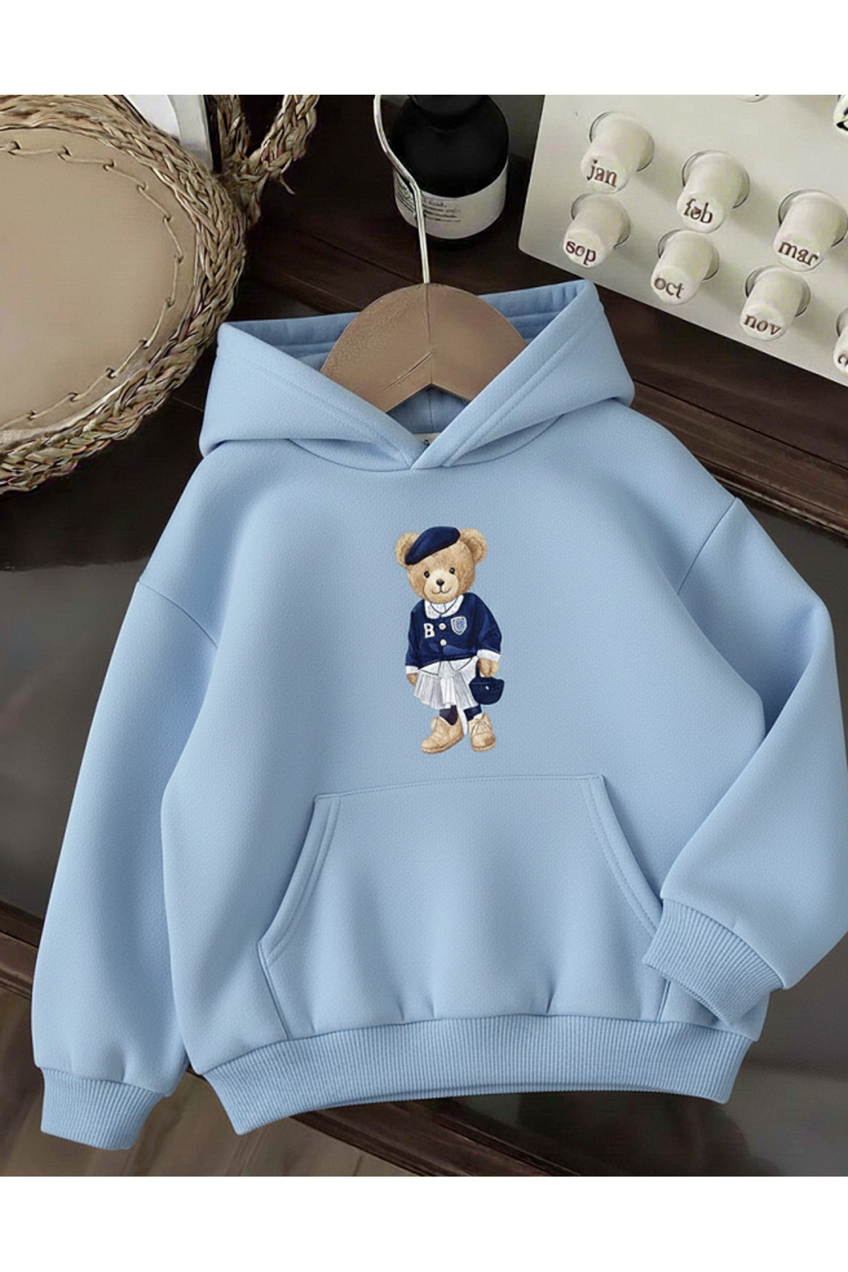 Mayer Butik Unisex Erkek/Kadın Ayıcık Özel Baskılı Pamuklu