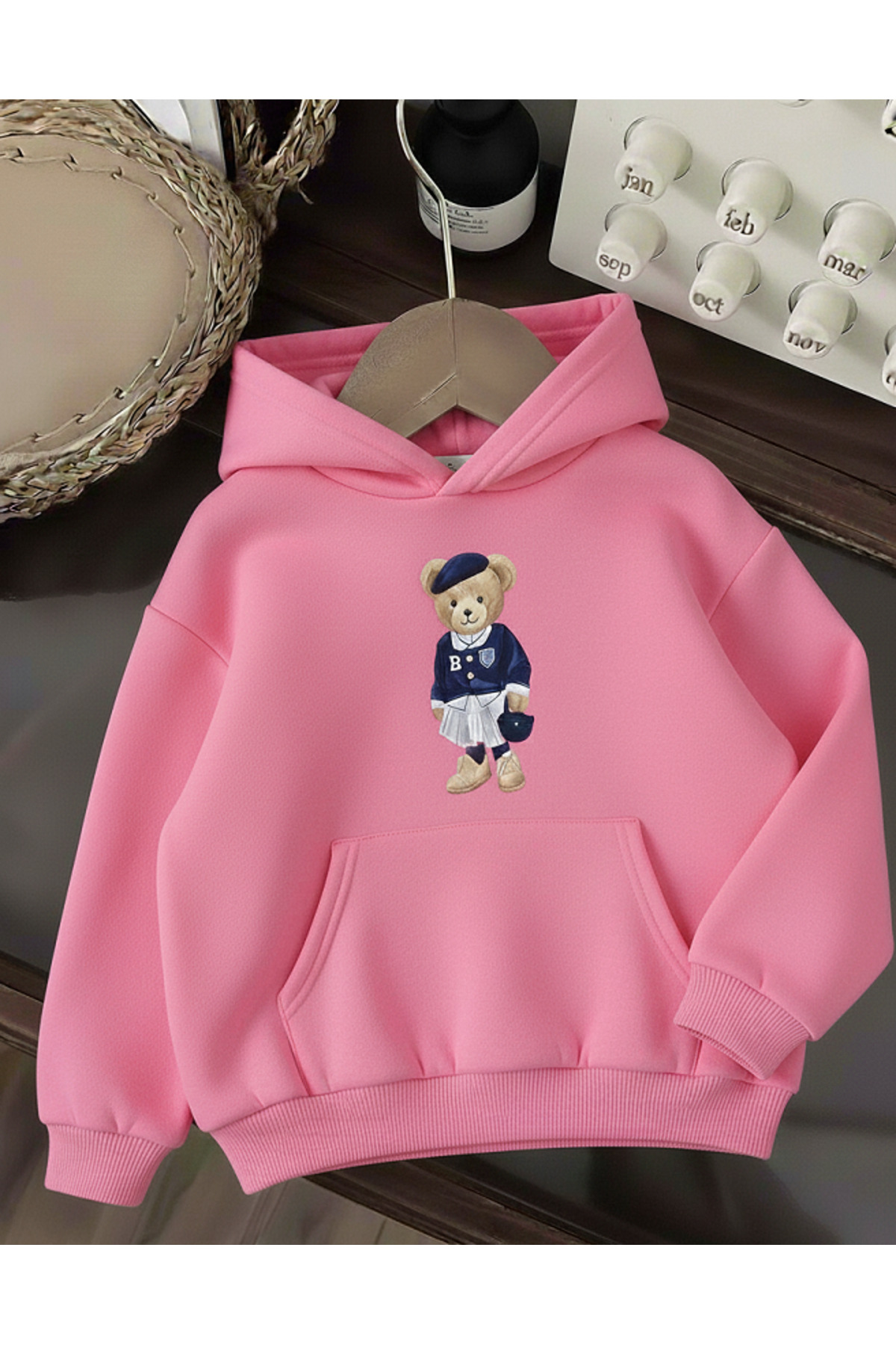 Mayer Butik Unisex Erkek/Kadın Ayıcık Özel Baskılı Pamuklu