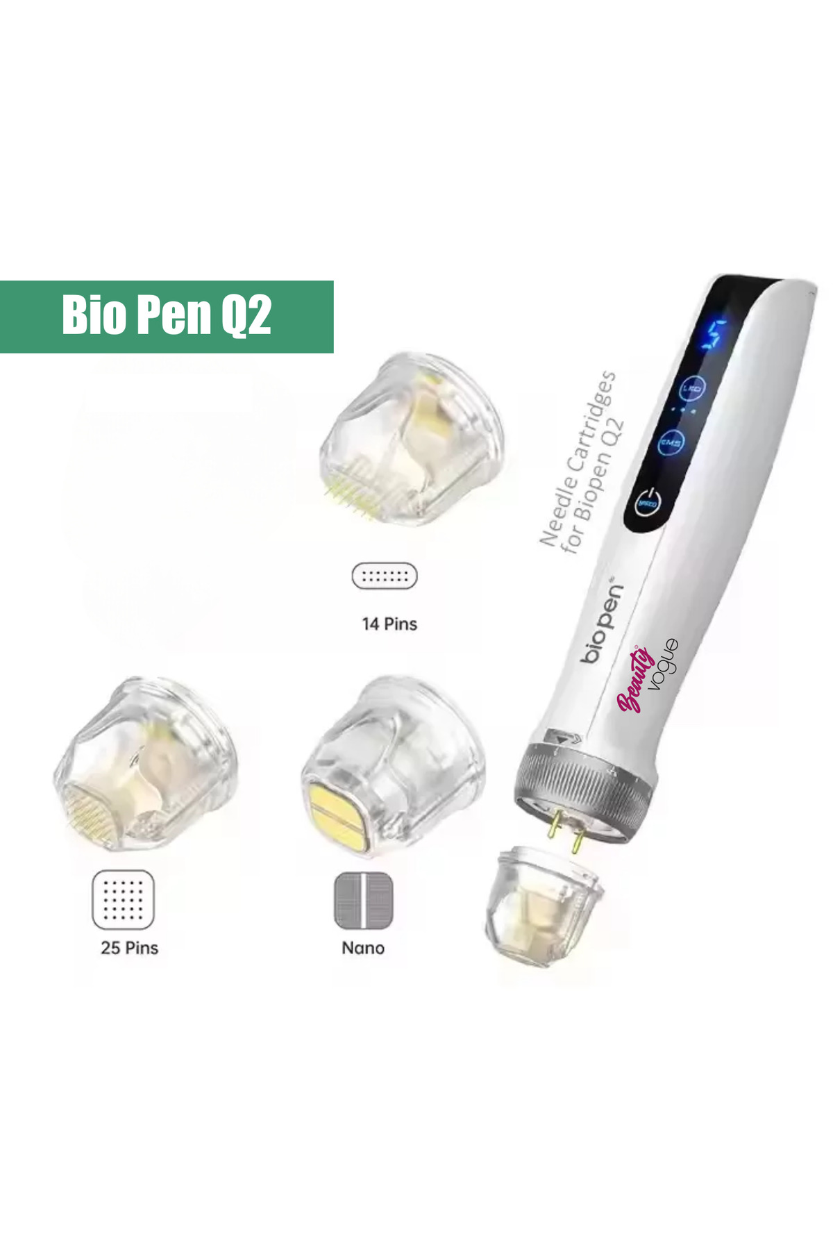Biopen Q2 EMS Mikro iğneleme Cihazı İçin 25 Pin İğne - 2 adet — bioepen25pin2 — تصویر 2 از 2