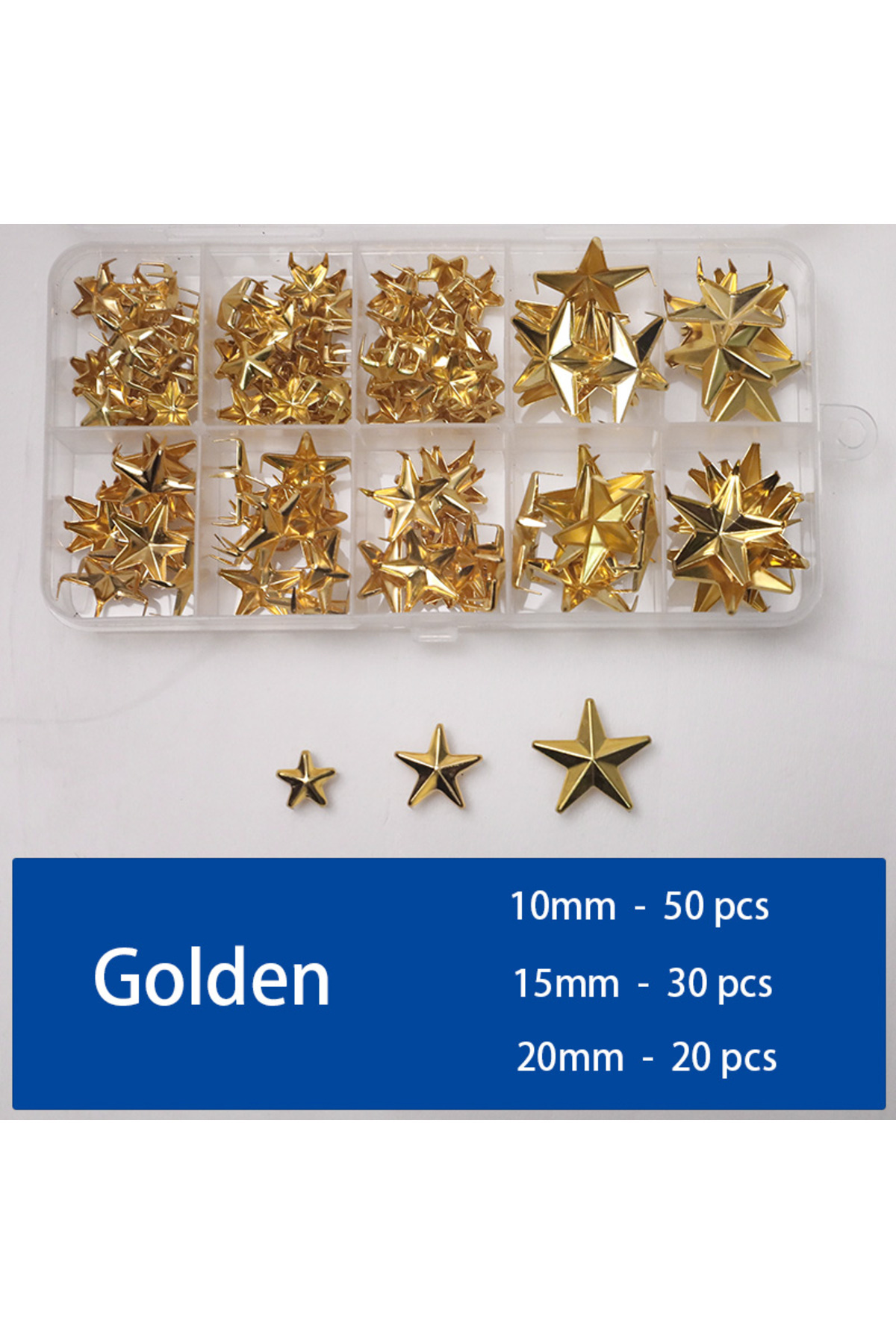 Choice M golden 100pcs 5 Claw Rivet Metal Star shape Rivets Studs Spike ...