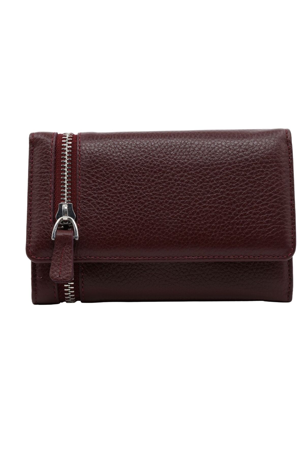 Sara Genuine Leather Zippered Women Wallet