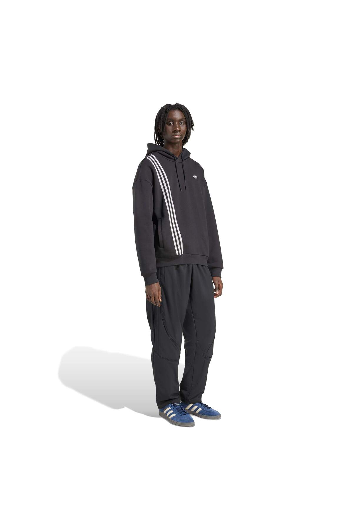 adidas FRONT ST HD Erkek Siyah Sweatshirt JV9879 görsel 2
