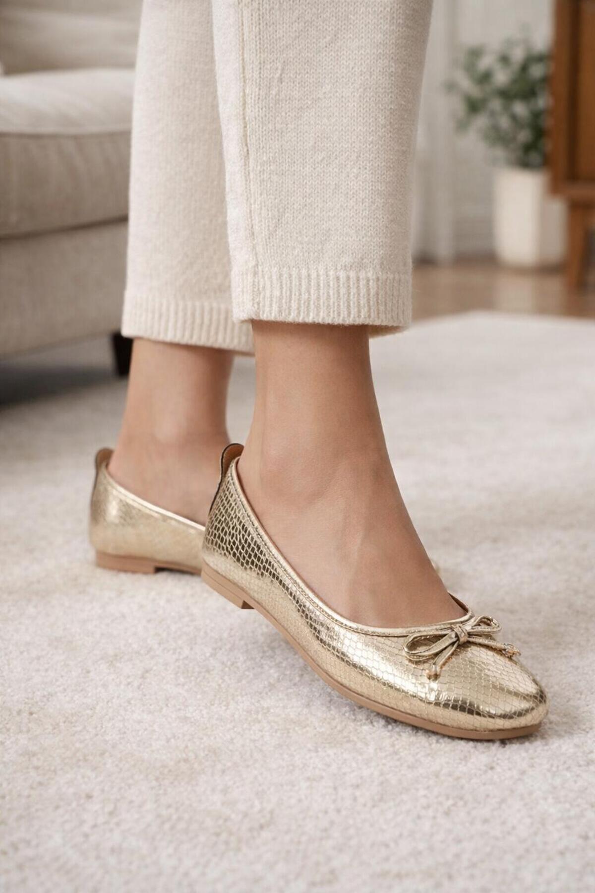 modastilin  Fiyonklu,Kadın Babet/Ev Babeti/Ofis Ayakkabısı/ günlük giyime uygun rahat şık babet - Görsel 3