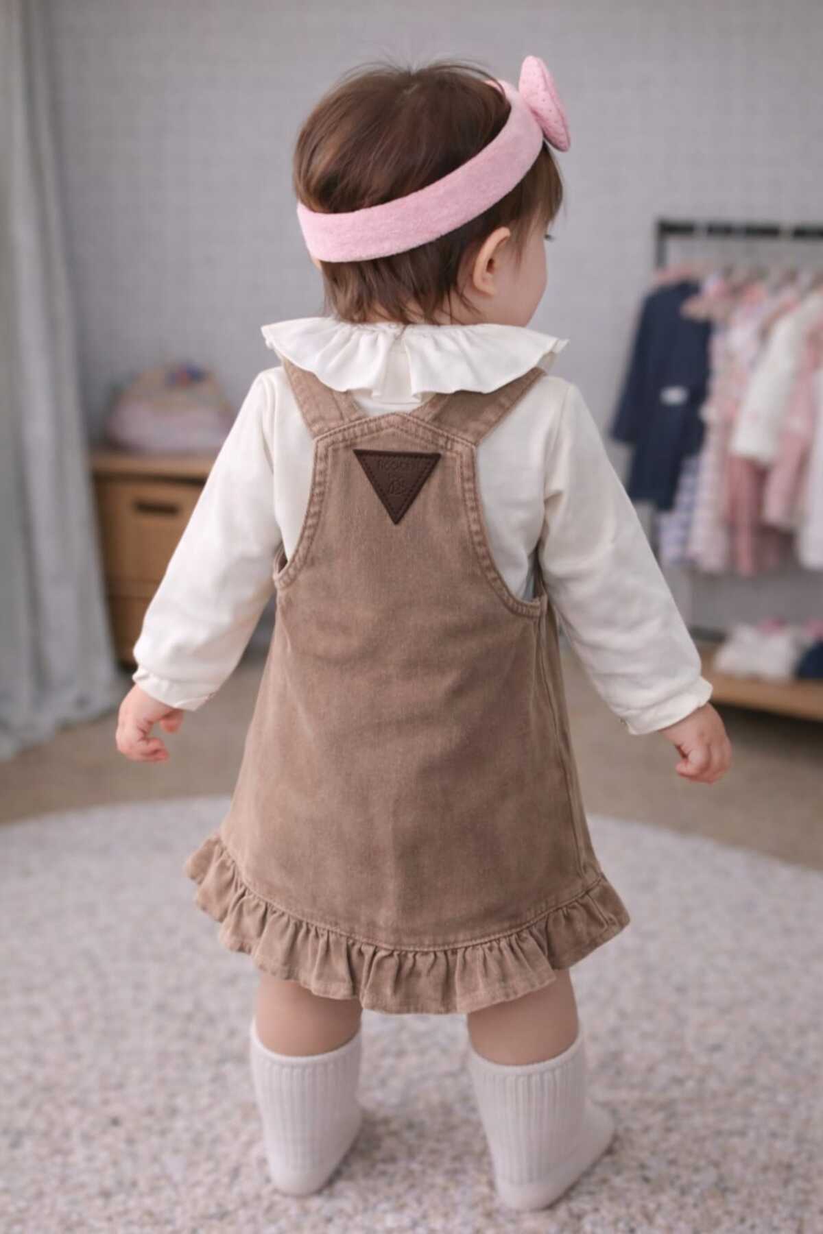 CROCODAYS Kız Çocuk Kot (JEANS) Tavşan Oyuncaklı Badili Jile Takımı (6/9/12/18) Ay fotoğrafı 3 (önizleme)