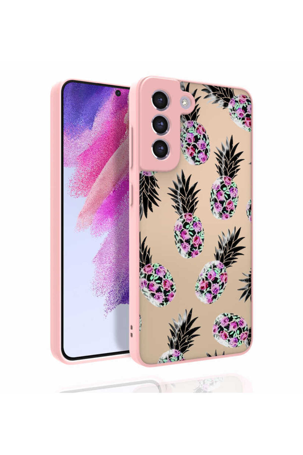 Galaxy S21 FE Uyumlu Desenli Kamera Korumalı Parlak OYO Nora Kılıf-NO1