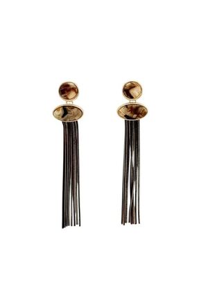 JOIE LUXURY Kahverengi Uzun Küpe