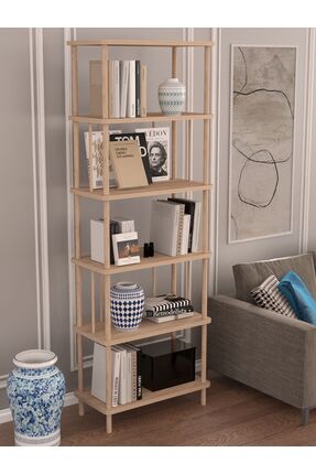 Macco Mobilya 6 Katlı Dikdörtgen Çevir Kur Kitaplık - Çok Amaçlı Dekoratif Sa...