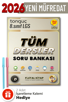 Tonguç Yayınları 8. Sınıf Tüm Dersler Soru Bankası + Hediyeli