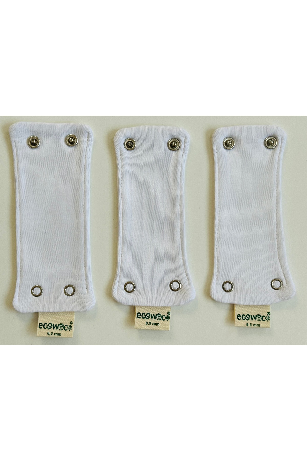 ecowoco Organik Pamuk Body Uzatma Aparatı 2 Çıtçıtlı (8,5 MM) 3 ADET