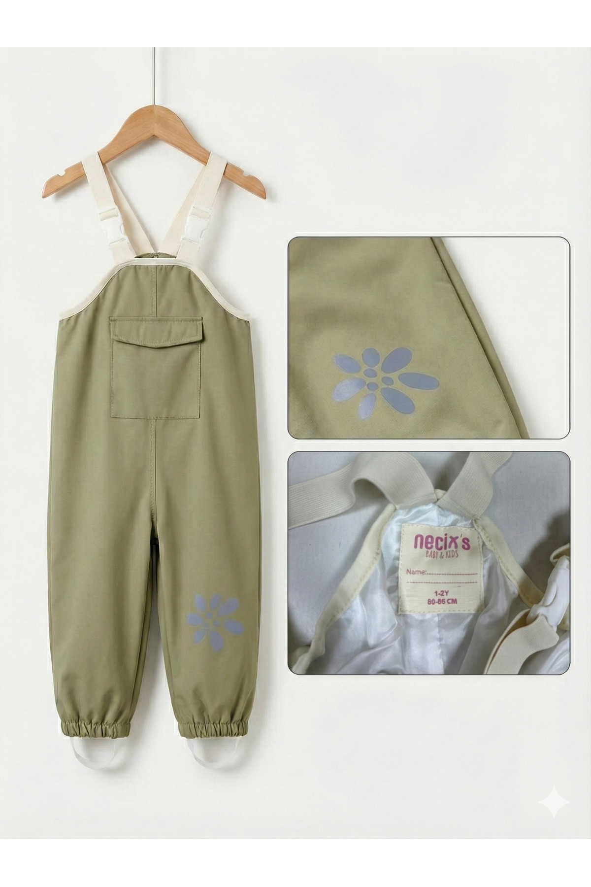 tinytrends Unisex Bebek&Çocuk Bahçıvan Oyun Salopet Tulum fotoğrafı 5 (önizleme)