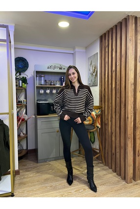 MODA Uzun Dar Paça Likralı Füme Koyu Jean Pantolon