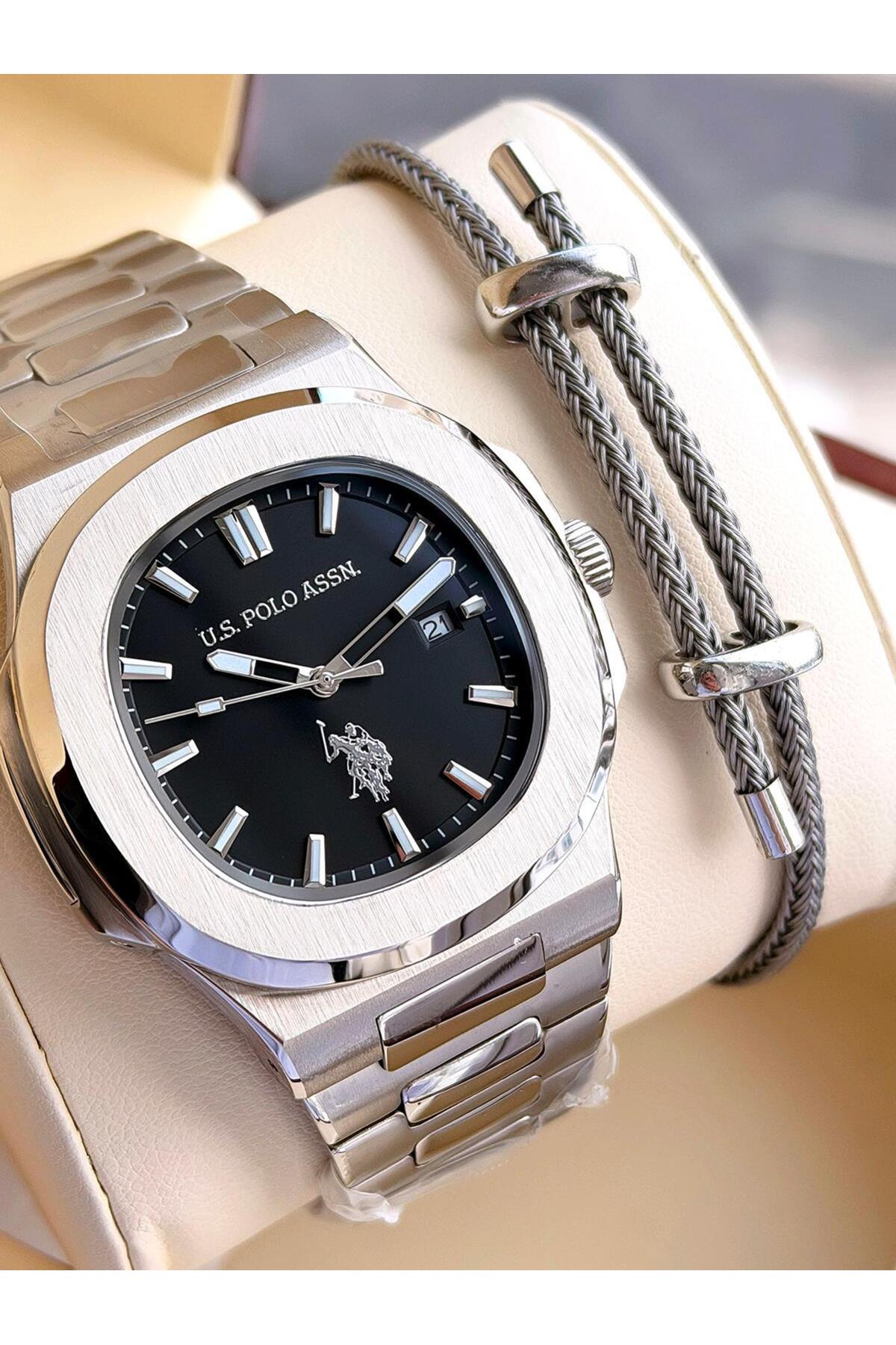 ساعت مچی مردانه U.S.Polo Assn مدل E.Pa1150-03 با قاب و بند فولادی، ضمانت ۲ ساله و ضدآب تا ۳ اتمسفر