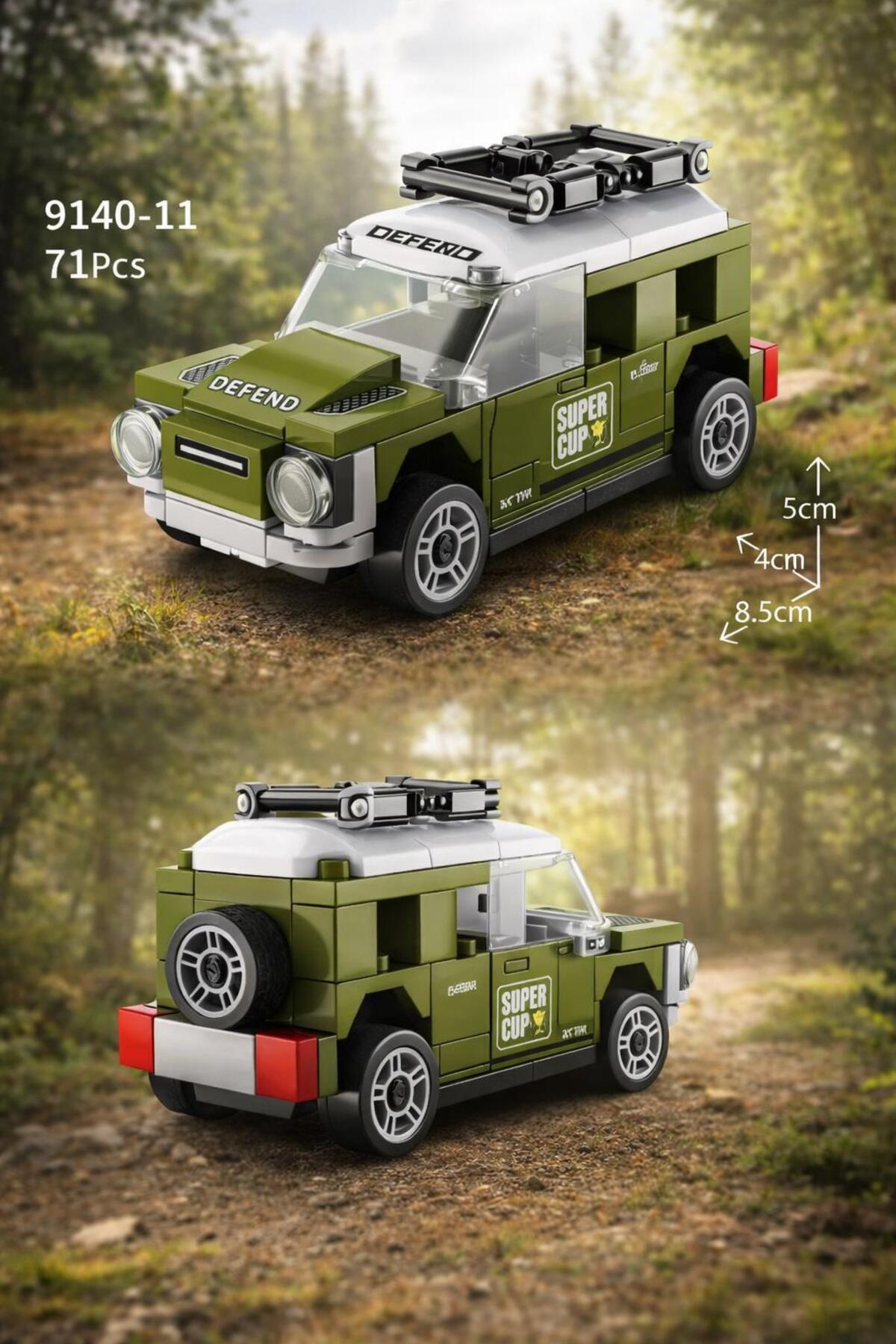 HAK İŞ OYUNCAK Çek Bırak Lego Off-Road Jeep – 71 Parça – Mini 4x4