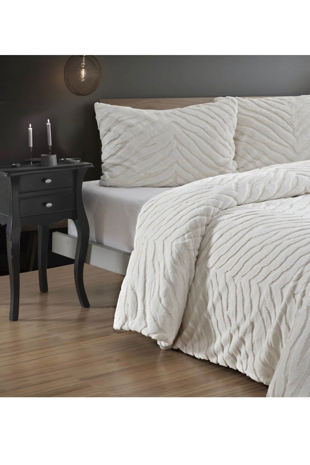 Merinos Dıamond Zebra 3 Parça Comforter Yorgan Set Çift Kişilik