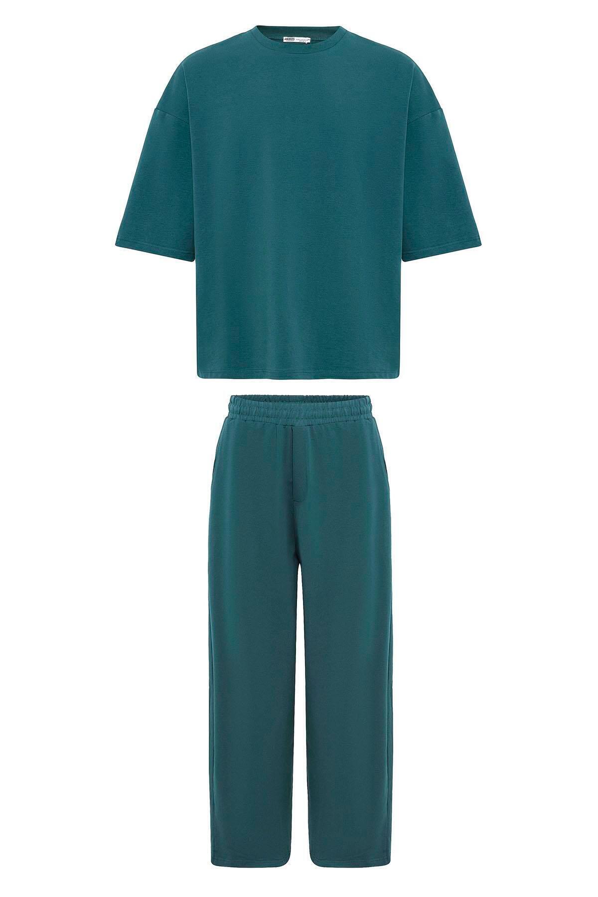 Süper Oversize Takım Petrol — رنگارنگ 40-570 — تصویر 4 از 6