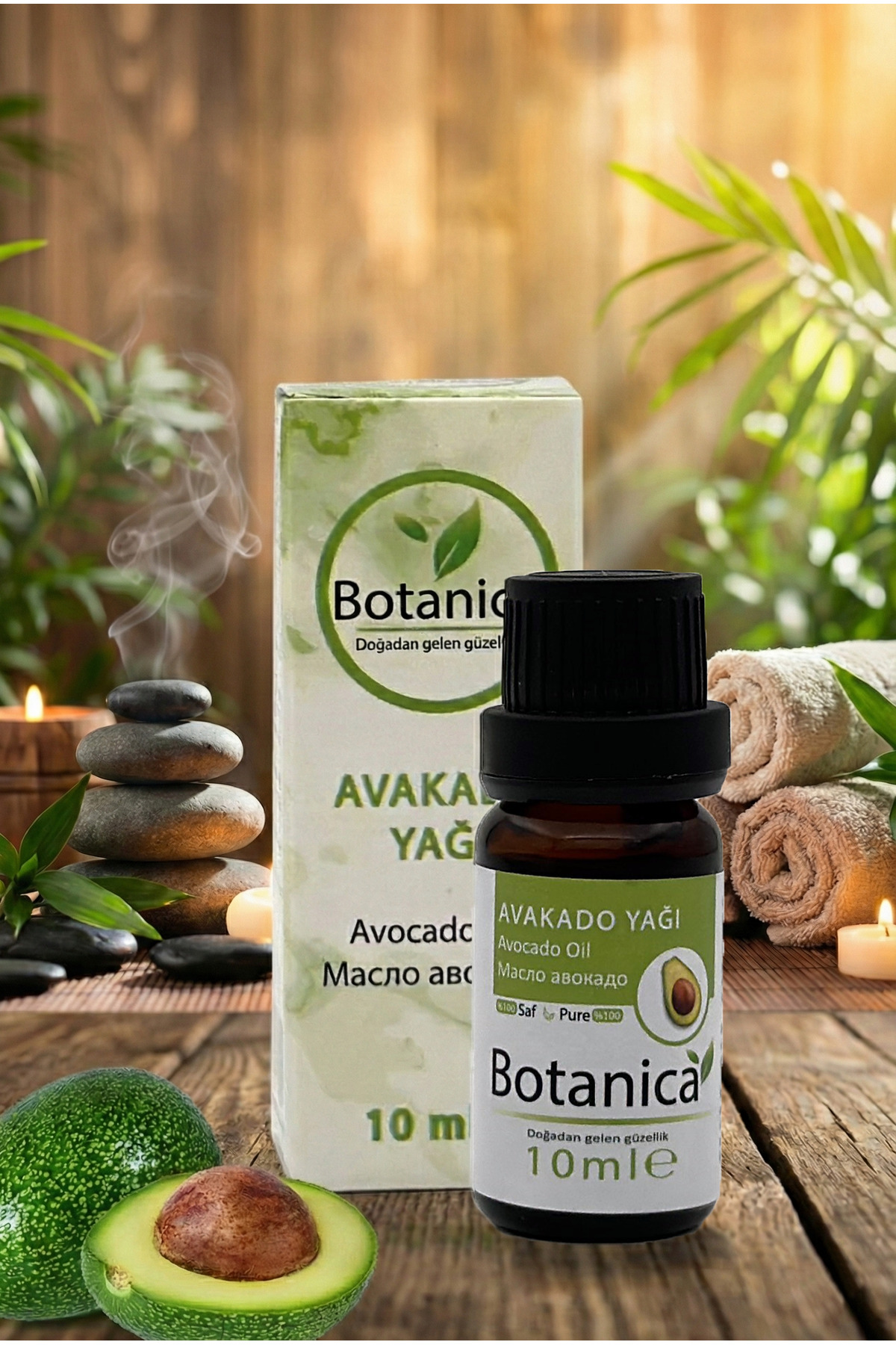 botanica Avokado Yağı 10 Ml Soğuk Sıkım Doğal ve Saf Saç Cilt Bakımı ve Yoğun Nem