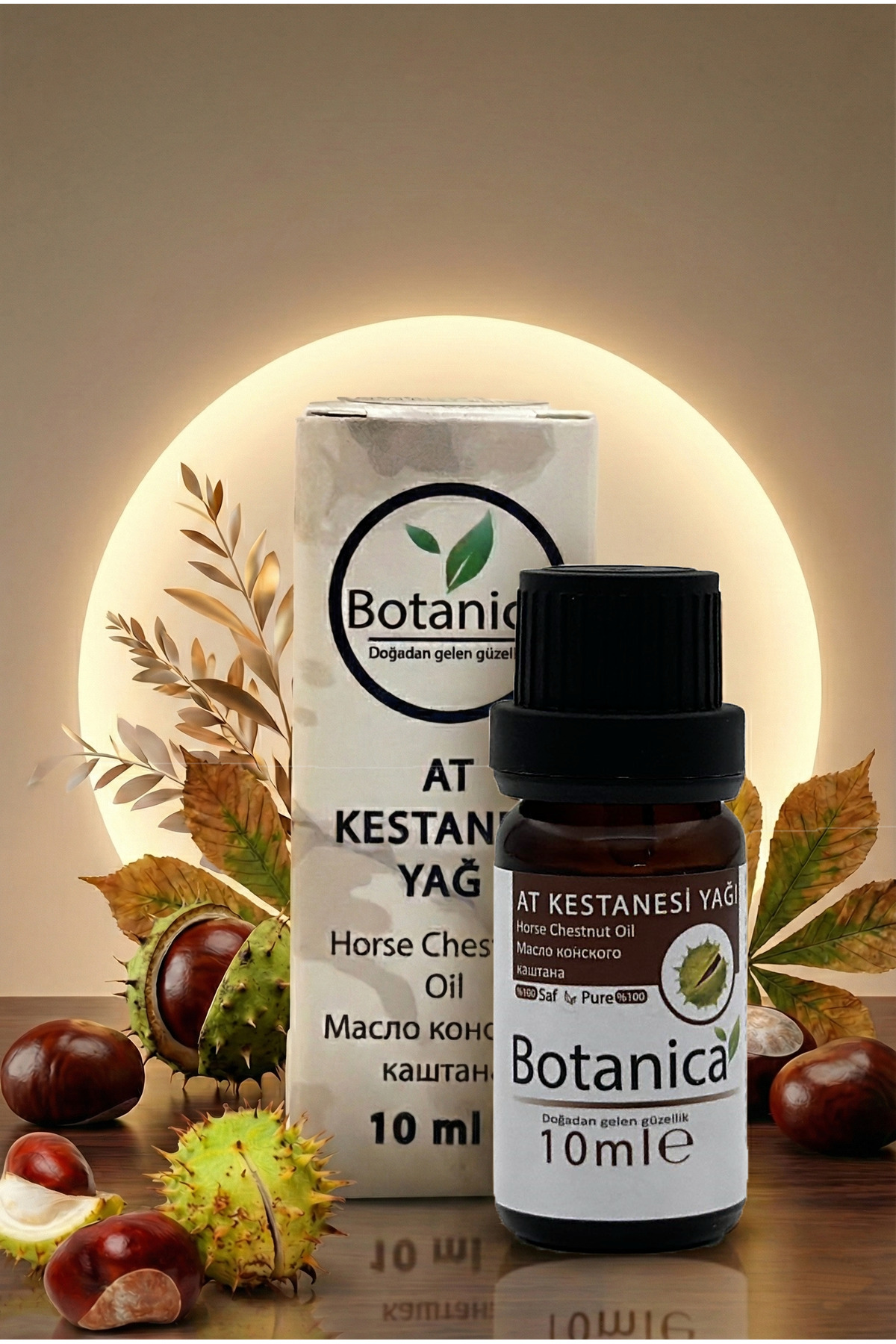 botanica At Kestanesi Yağı 10 Ml Doğal Masaj, Bacak Rahatlatıcı ve Cilt Ve Saç Bakımı