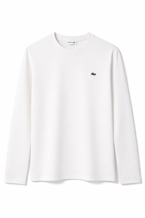 HESTİA Slim Fit Uzun Kollu Bisiklet Yaka Beyaz Kadın T-Shirt