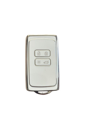 AutoHan Keys Renault Clio Megane Beyaz Gümüş Nano Anahtar Kılıfı
