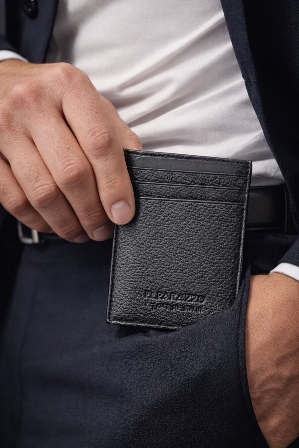 La Parazzo Slim Genuine Leather Card Holder Wallet for Men – Luxury ...