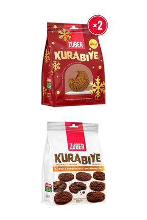 Züber Kurabiye Zencefil&Kakao Deneme Paketi 80g x 3 Adet (Zencefilli x2, Kaka...