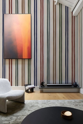 Arkhearts Sebastian – Çok Renkli Dikey Çizgili Modern Kendinden Yapışkanlı Du...