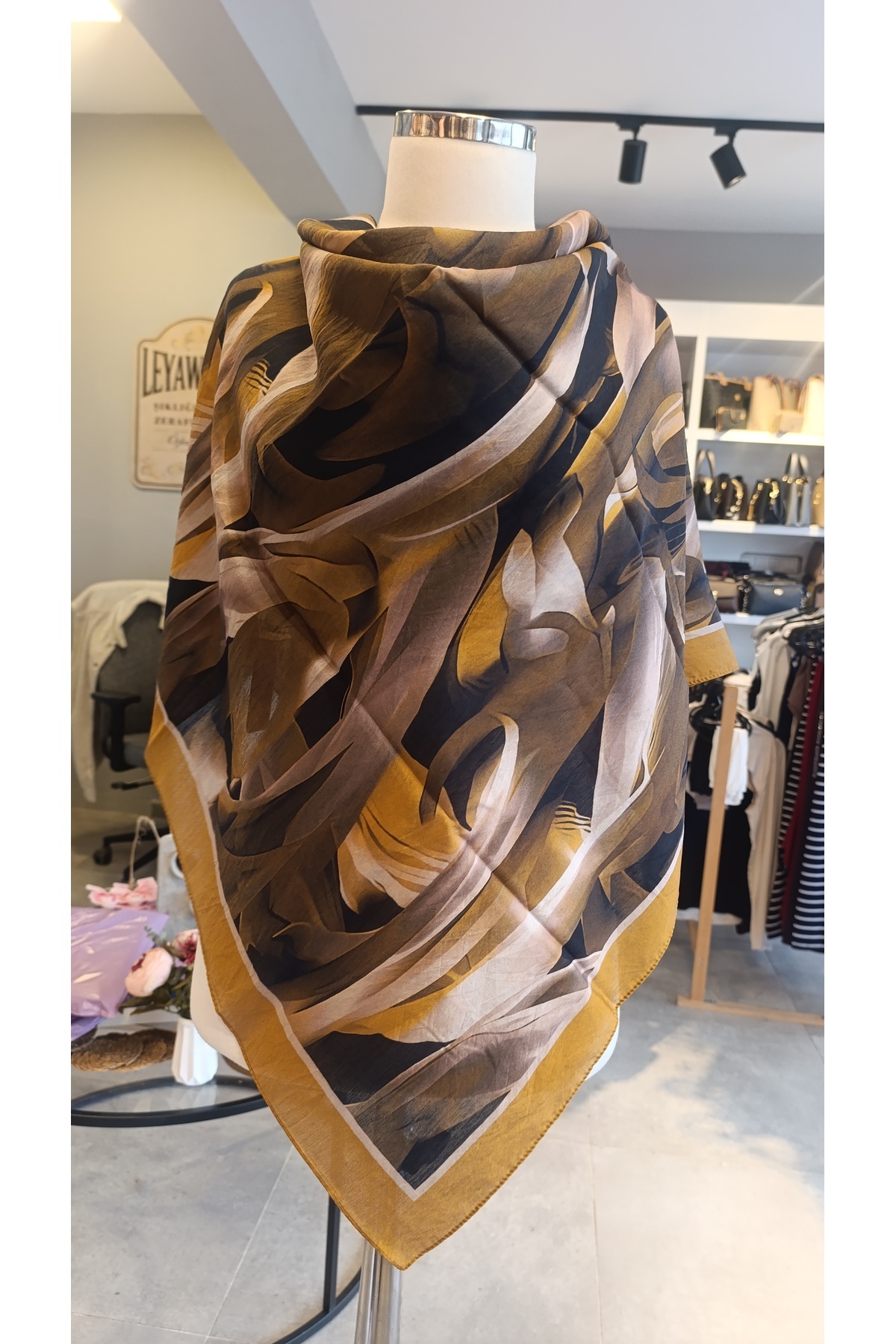 SCARF DİAMOND CARLA PAMUK İPEKSİ EŞARP