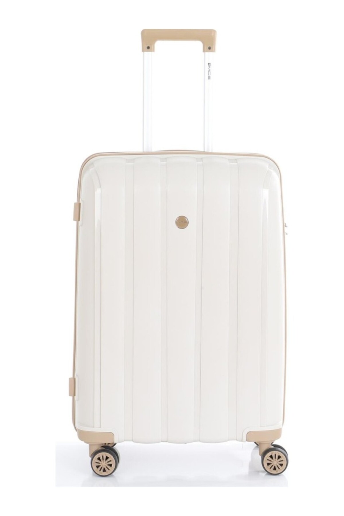 Pause 770-2026 Polipropilen Dayanıklı 4 Teker Orta Boy Valiz Krem