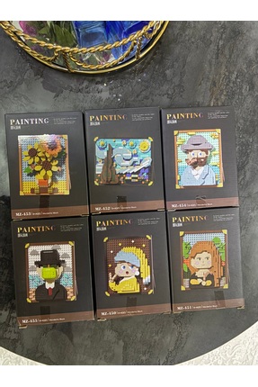 AVİAF Van Gogh Mona Lisa Tabloları Lego Yapı Taşları