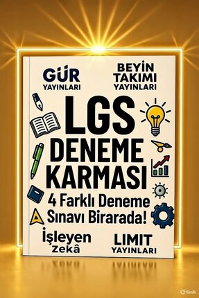 Gür Yayınları LGS DENEME KARMASI*4 FARKLI YAYIN BİR ARADA!!GÜNCEL MÜFREDAT...