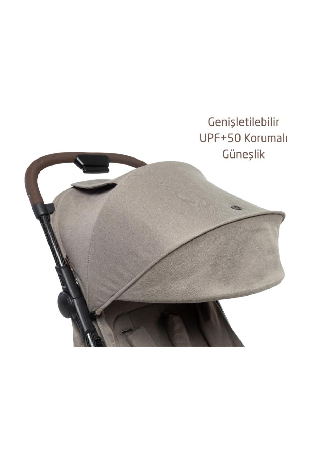 Maxi-Cosi Oslo Carbon 5,6 Kg Ultra Hafif Premium Kabin Boy Bebek Arabası Twillic Truffle fotoğrafı 3 (önizleme)