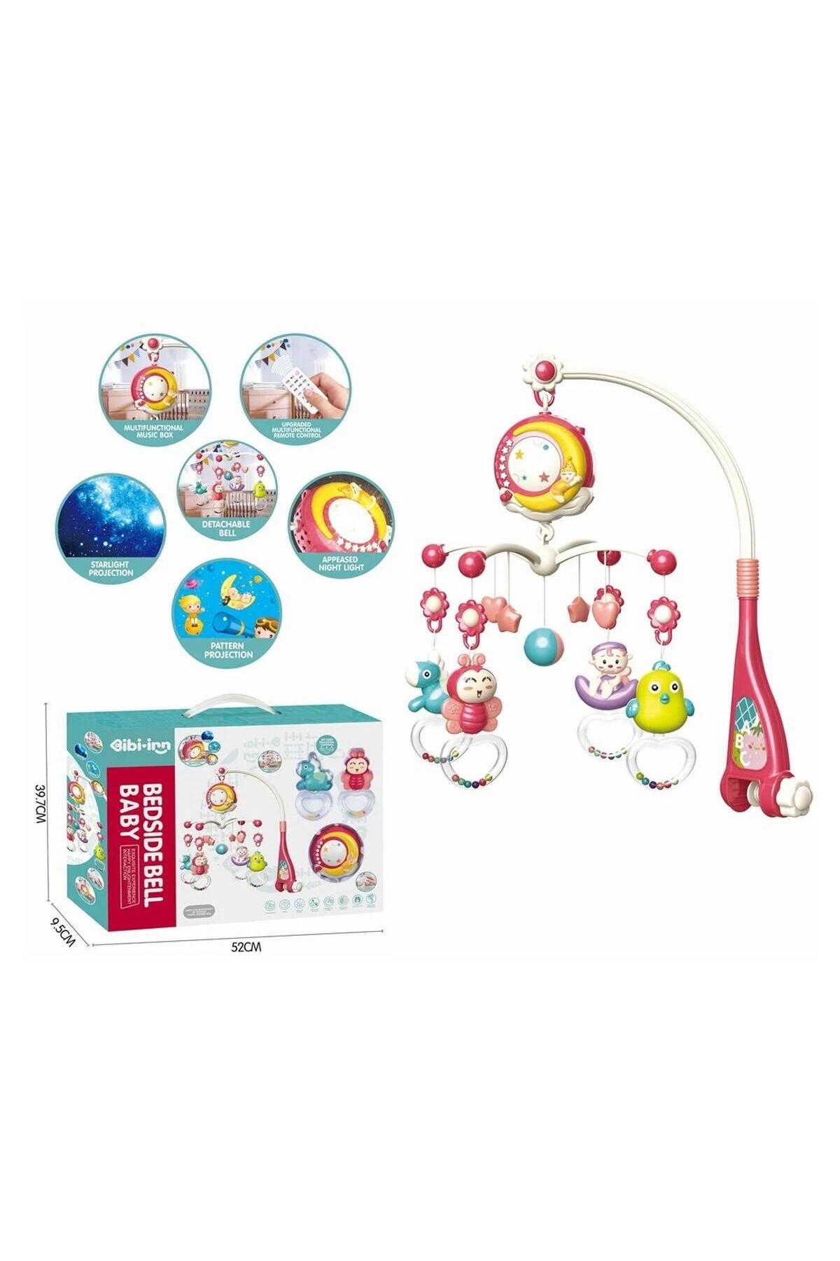 BYCEGU 90441 MÜZİKLİ VE IŞIKLI KUMANDALI NİNİLİ OYUNCAK BEBEK BEŞİK DÖNENCESİ fotoğrafı 4 (önizleme)