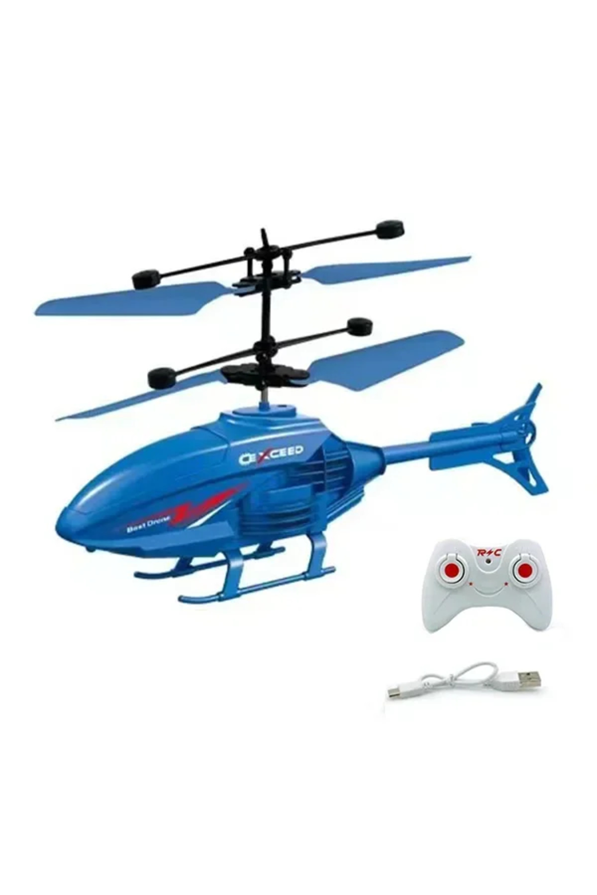 Choice Blue Crash Resistant Remote Control Aircraft Induction Helicopter Dual...