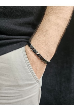 SENDEAL SHOP Erkek Seramik ve Çelik Bileklik E63
