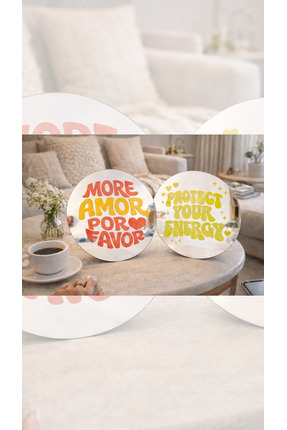 ornesoconcept Pinterest Tarzı Mood Ayna | Pozitif Yazılı Dekoratif Ayna | Est...