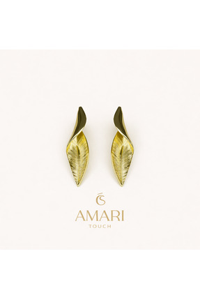 Amari Yaprak Model Küpe