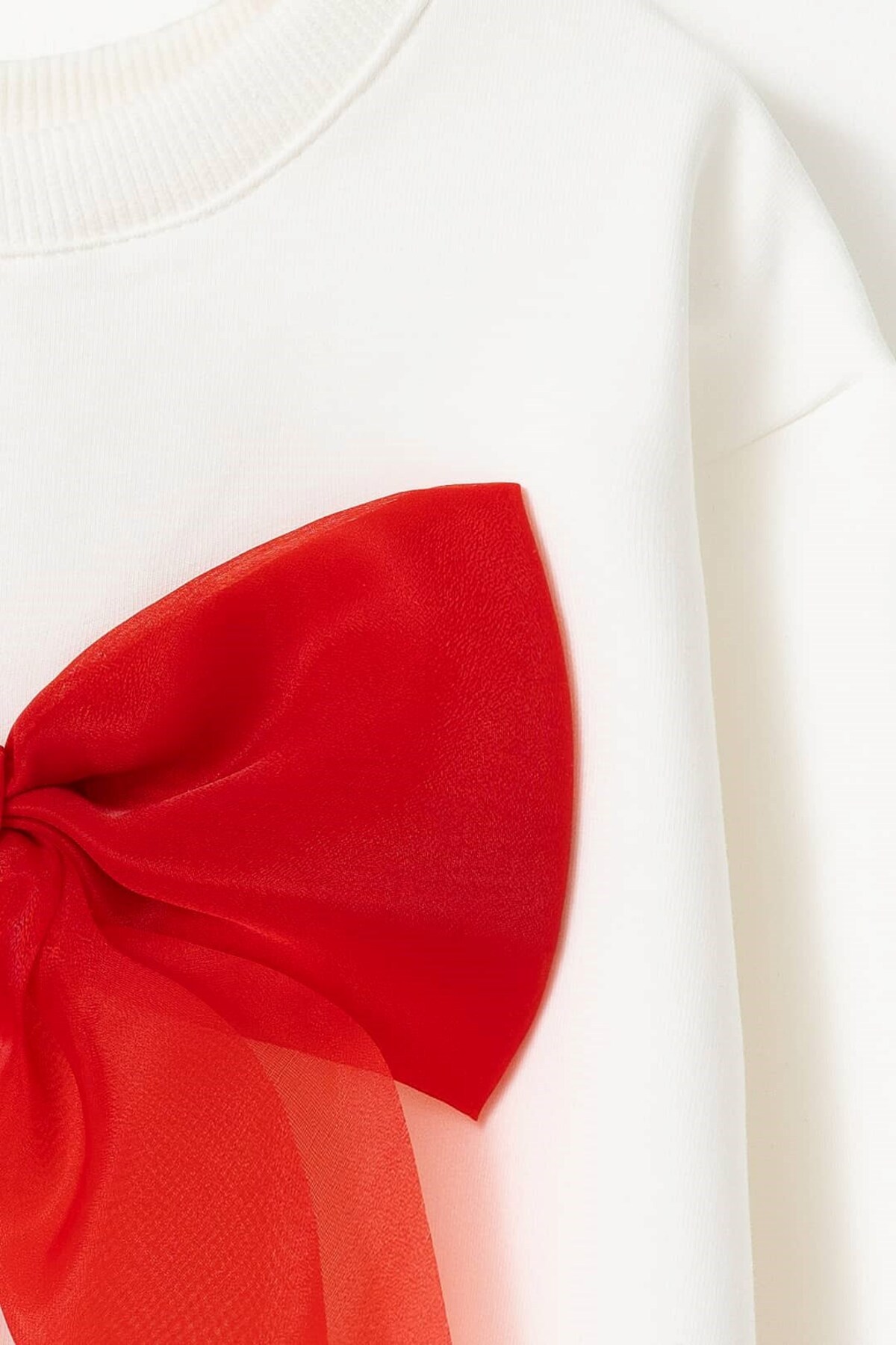 Banamio Anastasia Organze Fiyonklu Crop Sweatshirt fotoğrafı 2 (önizleme)