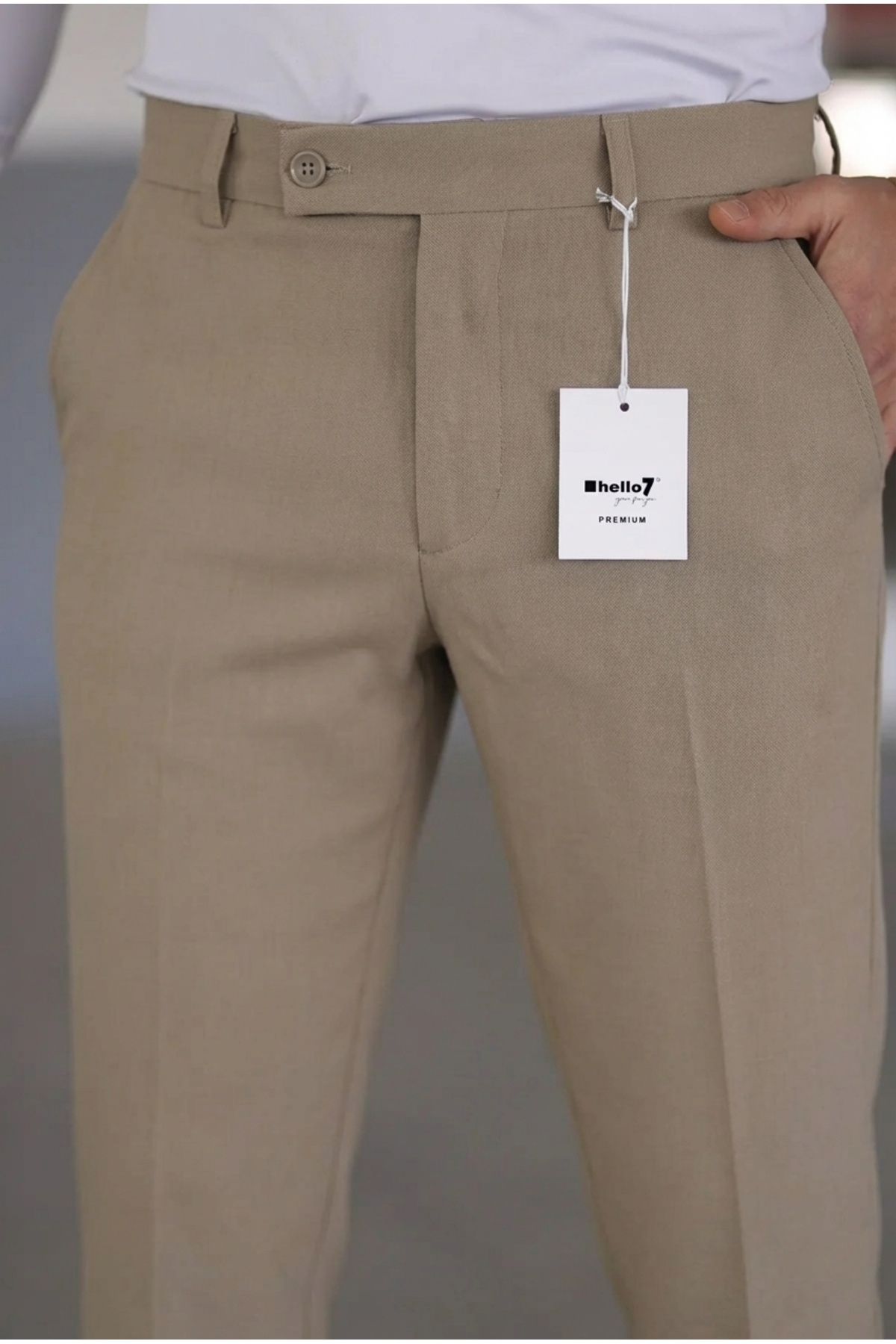 hello7  Erkek Kaliteli Likralı Italyan Kesim Her Ortama Uygun Şık Ve Rahat Pantolon - Görsel 5