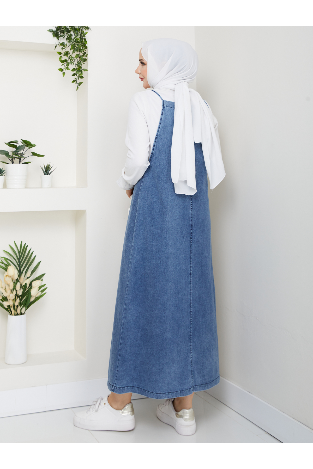 MEHDENEFE Denim Kot Jile Elbise MDE6029 görsel 8