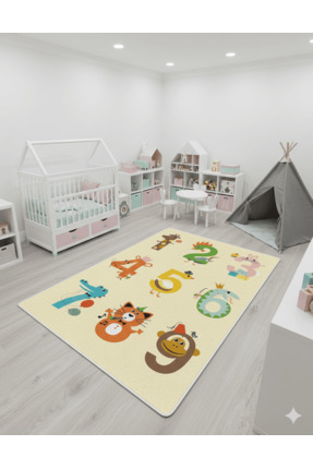 MyDecoRoom Makinede Yıkanabilir Kaymaz Taban Antialerjik Dekoratif Çocuk Oyun...