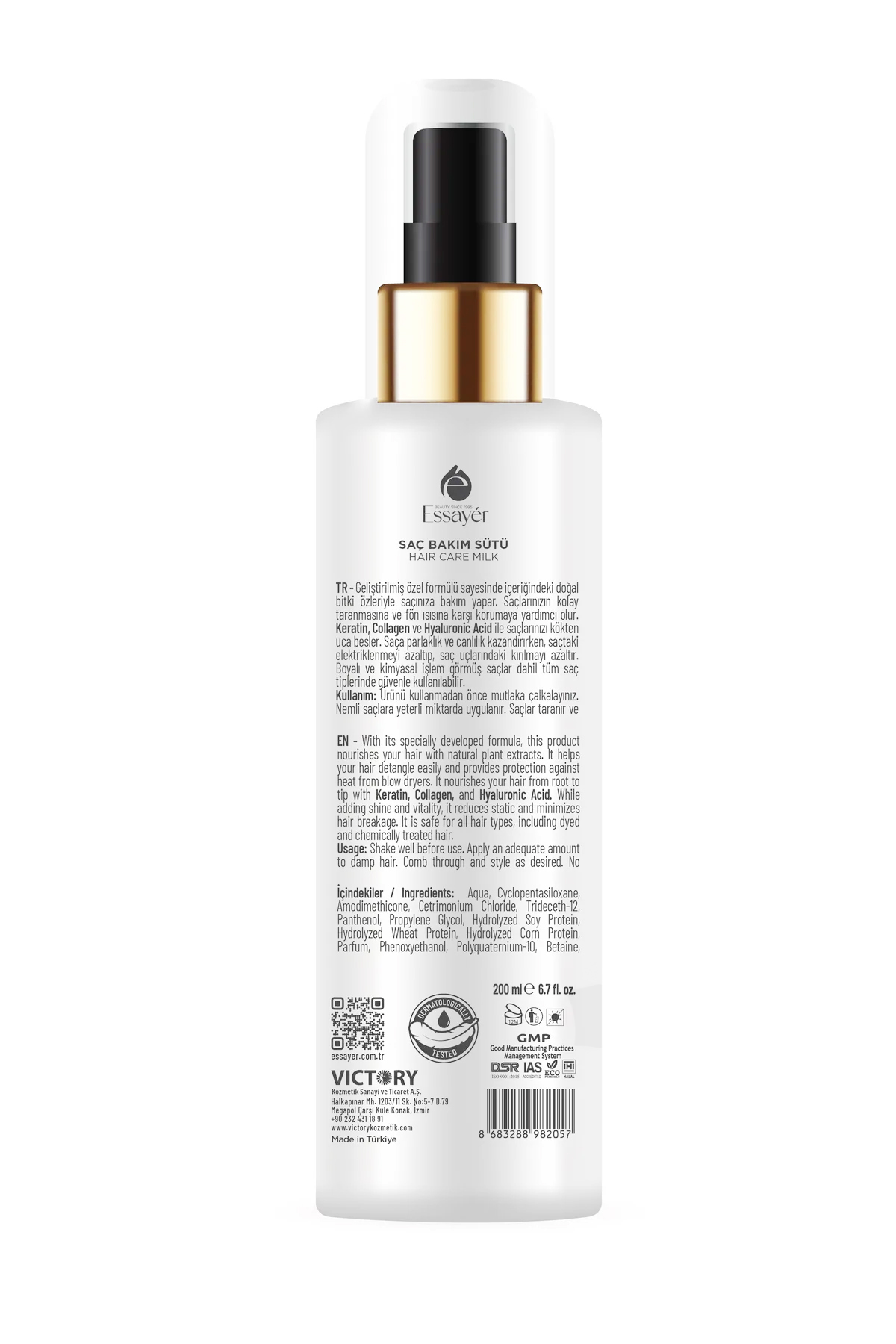 Keratin & Kolajen Saç Bakım Sütü Spreyi Kolay Tarama Spreyi 200 ml — ESS0001ST — تصویر 3 از 5