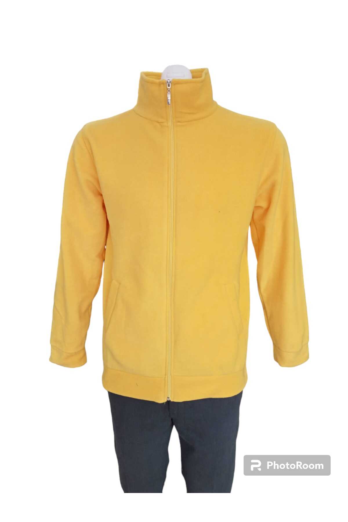 ژاکت کار پشمی زرد خردلی E-Uniform یونیسکس — زرد 000060