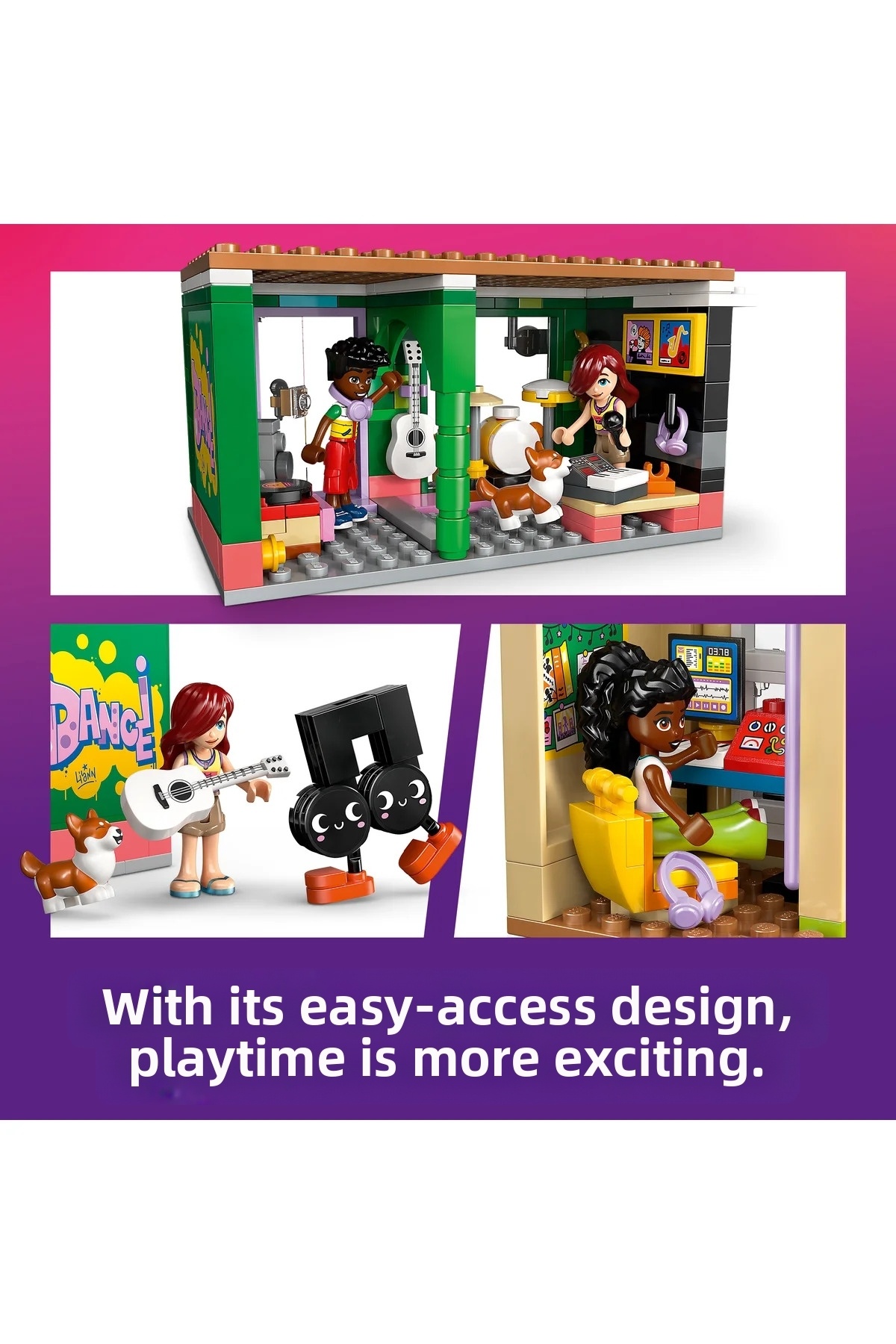 ® فروشگاه موسیقی فرندز و آپارتمان ۴۲۶۵۳ – مجموعه ساختنی اسباببازی خلاقانه برای کودکان ۷ سال به بالا (۴۸۳ قطعه)