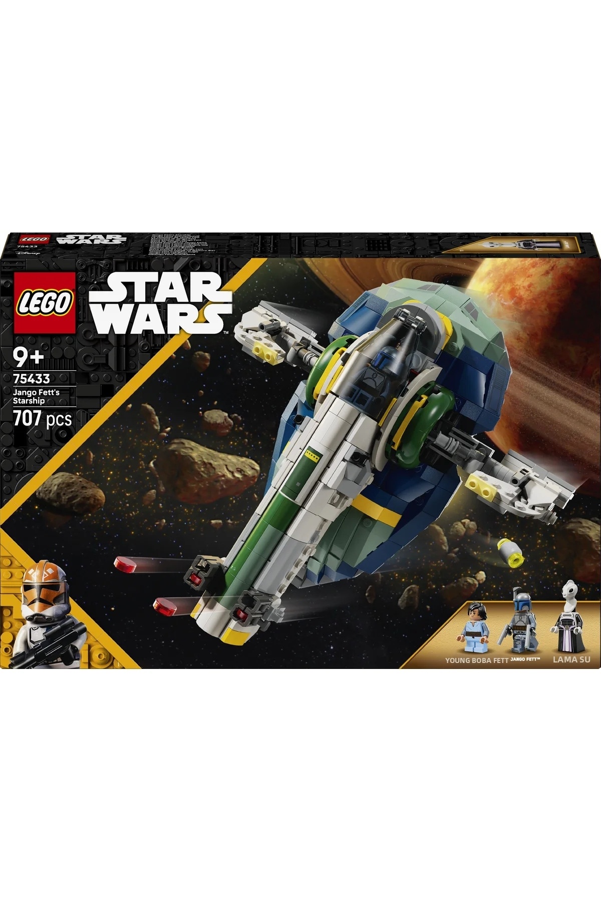 ® جنگ ستارگان: حملهٔ کلون‌ها – کشتی فضایی جانگو فِت ۷۵۴۳۳ – مجموعه ساختنی اسباب‌بازی ۹+ سال (۷۰۷P)