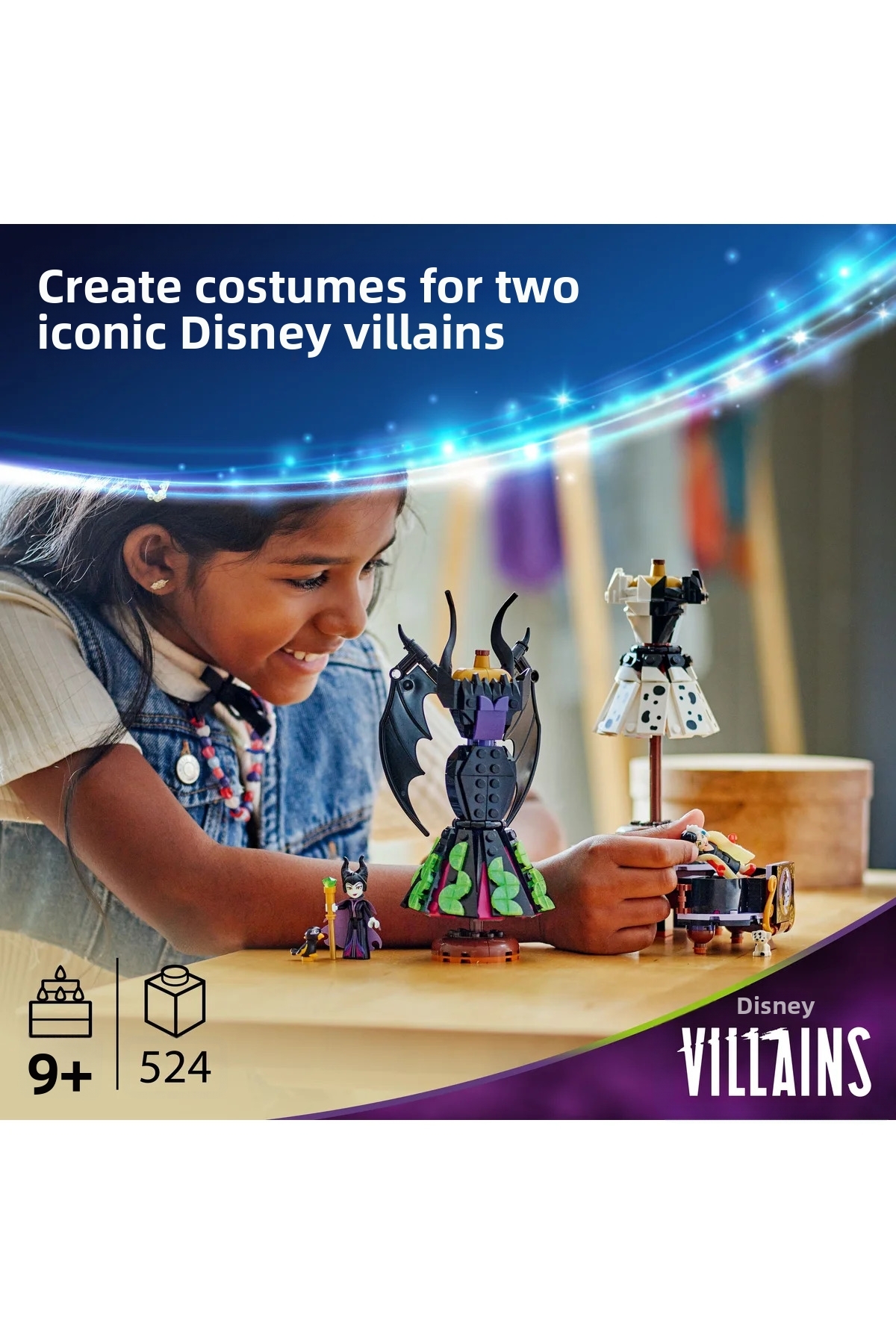 ® ǀ لباسهای دیزنی مالفیس و کروئلا د ویل ۴۳۲۶۲ – مجموعه ساختوساز اسباببازی ۹ سال به بالا (۵۲۴ قطعه)