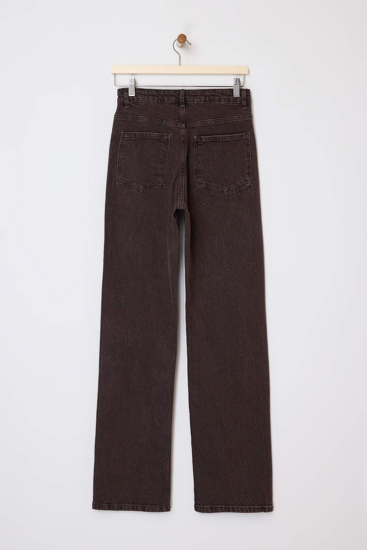 Trendyolmilla  Kahverengi Yüksek Bel Wide Leg Jeans TWOAW26JE00084 - Görsel 6