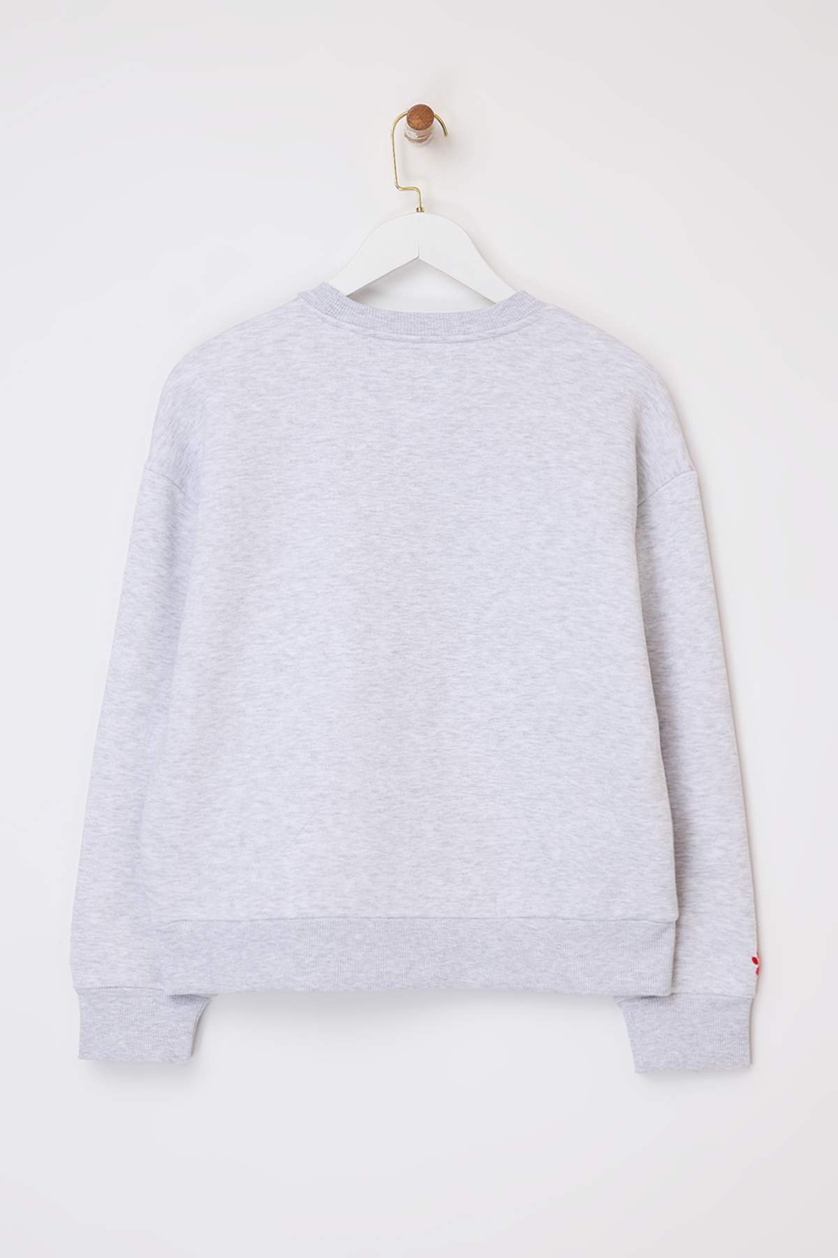Trendyolmilla  Kar Melanj Örme Sweatshirt TWOAW26SW00200 - Görsel 7
